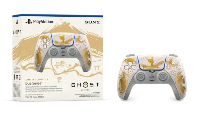 Sony Dualsense Ghost of Yotei Limited Edition Gold  White Bluetooth/USB Gamepad Analogue / Digital PlayStation 5 - imagine 6