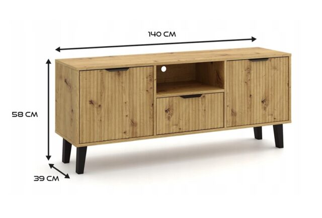 RTV SCANDI 2D1S SLIM ARTISAN OAK - imagine 4
