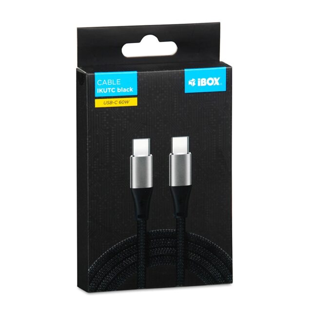 iBOX IKUTC USB-C cable 60W 1m Black - imagine 2