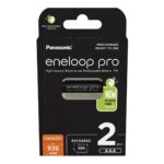 Rechargeable batteries PANASONIC ENELOOP PRO AAA 930 mAh 2 szt (BK-4HCDE/2CP)