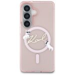 Case Karl Lagerfeld IML KC Script        MagSafe for Samsung Galaxy S26 pink - imagine 4