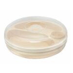 Plate keeping warm with a lid