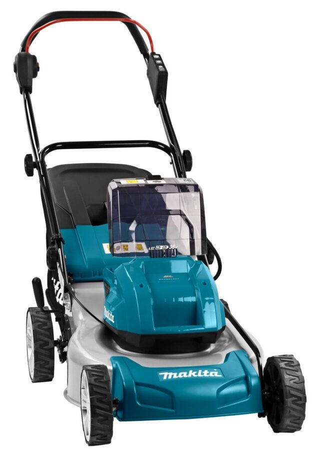 Makita DLM460PT2 lawn mower Walk behind lawn mower Battery Black  Blue  Grey - imagine 5