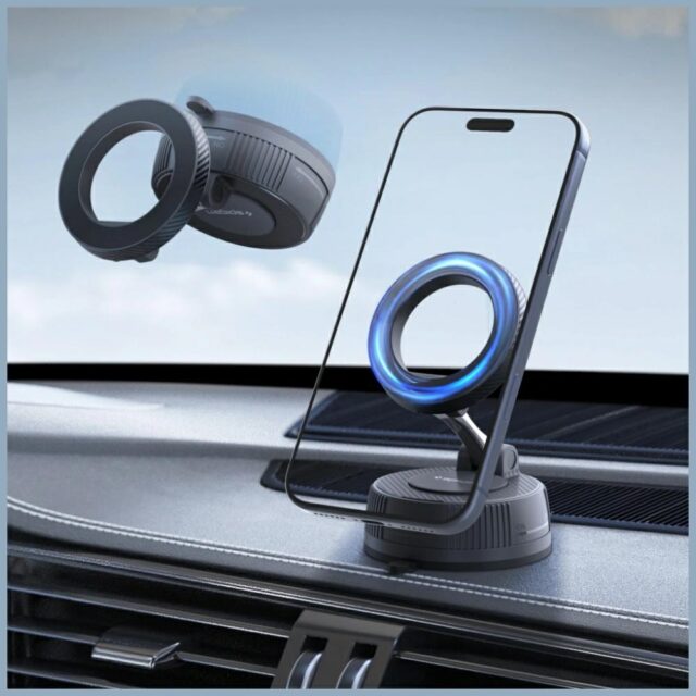 Car mount for dashboard Spigen MFT36 MagSafe black - imagine 7