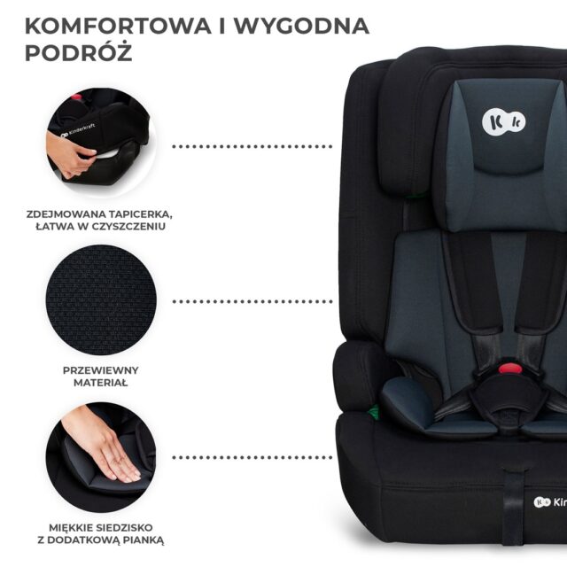 Kinderkraft COMFORT UP I-SIZE baby car seat (9 - 36 kg; 15 months - 12 years) Black - imagine 9