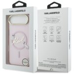Case Karl Lagerfeld IML Choupettes Karl  Script Logo MagSafe for iPhone Air pink - imagine 8