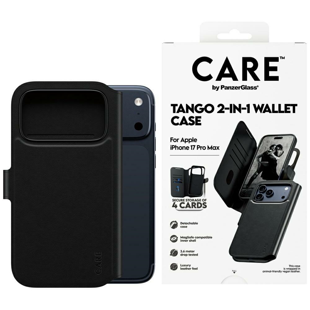 cps-2ec7e02b6d8ce42d715641f9e84cb689-2026-03-24-06-48-27 Case CARE by PanzerGlass Feature Tango 2w1 Wallet Case MagSafe for iPhone 17 Pro Max black - imagine 1