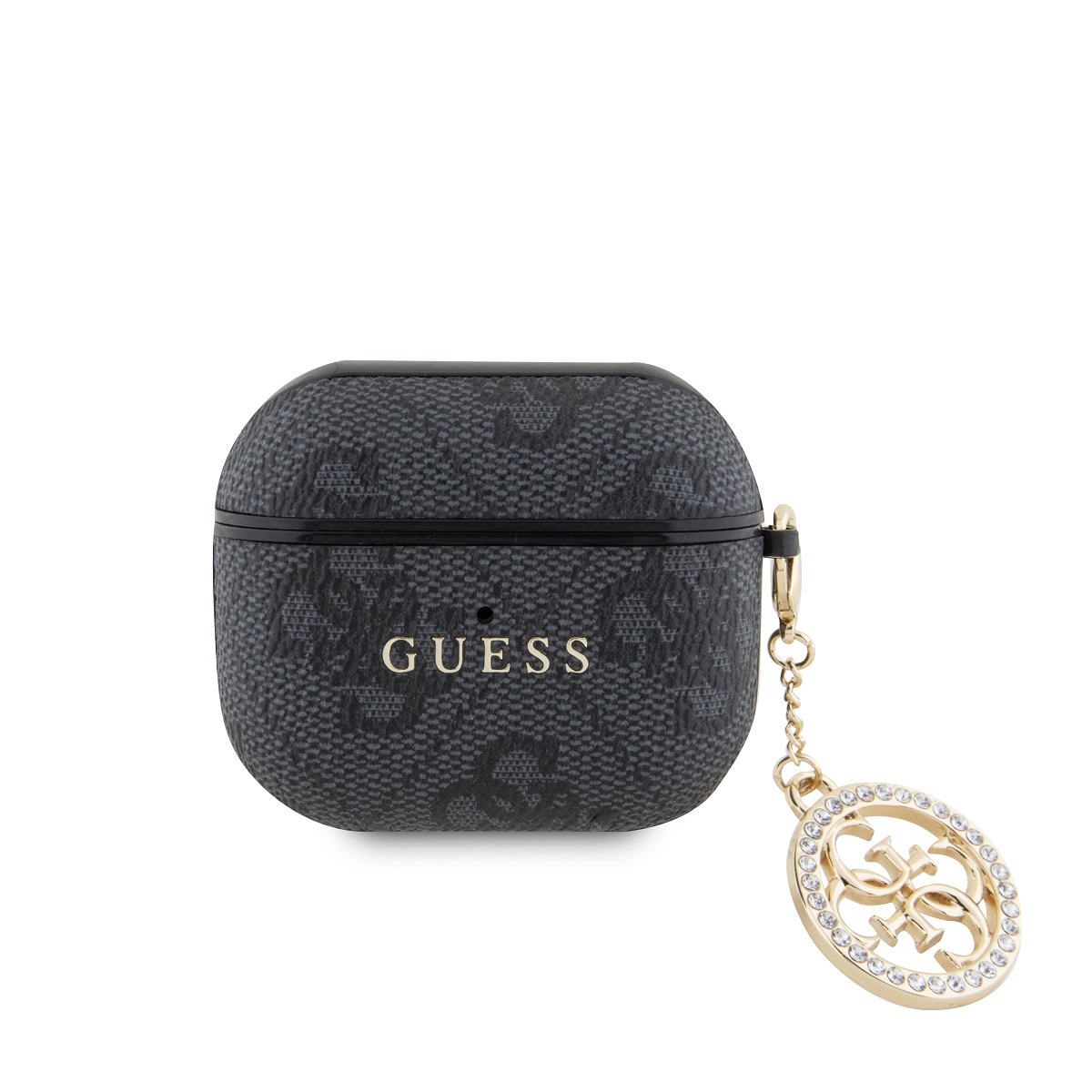 cps-2ec8ec5961a210d87f7d4d356b5b932e-2026-03-05-09-12-02 Guess 4G Script PC/PU Charm Pouzdro pro AirPods 3 Black - imagine 1