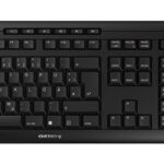 CHERRY Stream Desktop keyboard Mouse included Office RF Wireless QWERTZ German Black