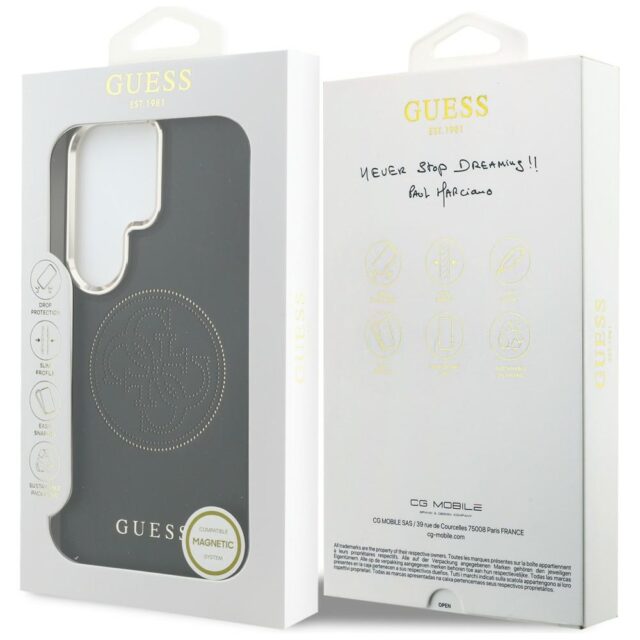 Case Guess Perforated Logo MagSafe for    Samsung Galaxy S26 Ultra black - imagine 9