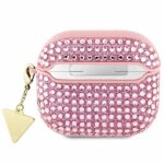 Guess GUA3HDGTPP AirPods 3 cover pink Rhinestone Triangle Charm - imagine 2