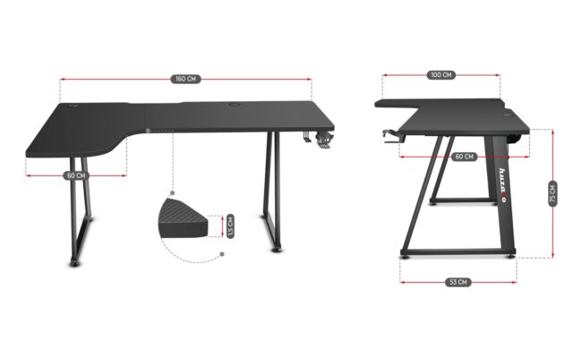 GAMING DESK HUZARO HERO 7.7 - imagine 7
