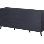 Nova chest of drawers 155x40x72 Garnet Mat
