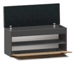 Topeshop PARMA SZAFKA ANT/ART shoe organizer Closed Anthracite  Oak - imagine 2