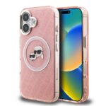 Karl Lagerfeld IML K&CH Heads Repeated Logo MagSafe Zadní Kryt pro iPhone 16 Pink