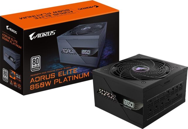 Gigabyte Aorus Elite Platinum ATX 3.1 850W PSU - imagine 4