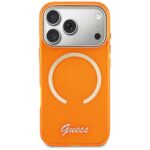 Case Guess IML Script Metal MagSafe for   iPhone 17 Pro orange - imagine 3