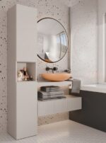 NEL BATHROOM POLE IN CASHMERE COLOUR - imagine 5