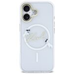 Case Karl Lagerfeld IML Choupettes Karl  Script Logo MagSafe for iPhone 17 transparent - imagine 3