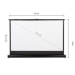 Maclean Portable Projection Screen Compact 40  16:9 Free-Standing Office Cinema Matt White Home