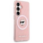 Case Karl Lagerfeld IML Repeated         Choupette MagSafe for Samsung Galaxy S26 Plus pink - imagine 4