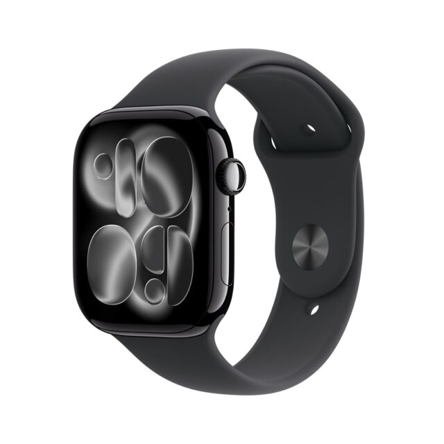 Apple Watch S11 Aluminium Cellular 46mm Diamantschwarz (Sportarmband schwarz) M/L - imagine 3