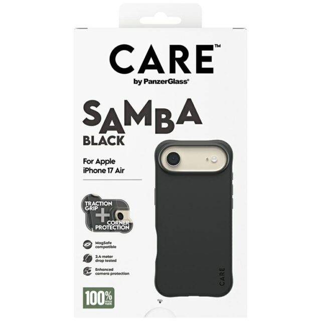 Case CARE by PanzerGlass Fashionable Samba MagSafe for iPhone Air black - imagine 5