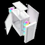 Gembird Fornax 4000W ARGB gaming ATX computer case  Midi Tower  backlight  White - imagine 10