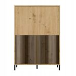 KAMARO 4DK SLIM/GŁ OAK ARTISAN DISPLAY CABINET