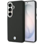 BMW Signature PU Leather Metal Logo Magnetic Zadní kryt pro Samsung Galaxy S26 Black