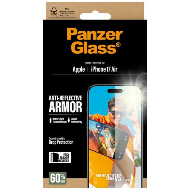 PanzerGlass Armor Anti-Reflective EasyAligner Tempered Glass for iPhone Air - imagine 5