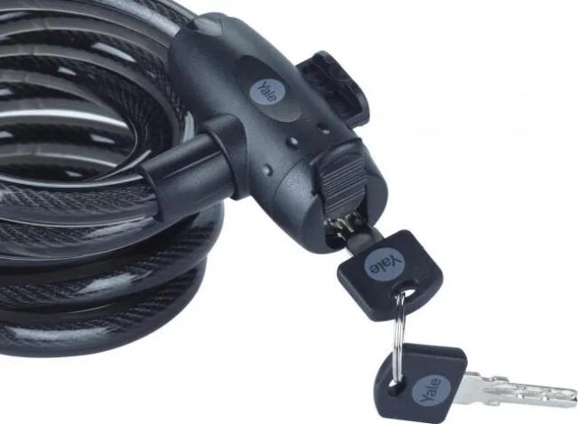 12 mm steel keyed bicycle cable - YCK0/12/200/2 Black - imagine 2