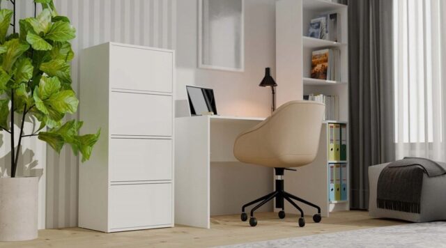 ALMA WHITE CHEST OF DRAWERS - imagine 8