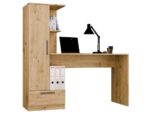 COSMO Oak Artisan Desk + Bookcase Set - imagine 4