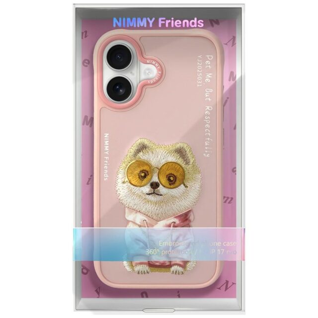 Case Nimmy Glasses Cool Dog for iPhone 17 pink - imagine 7