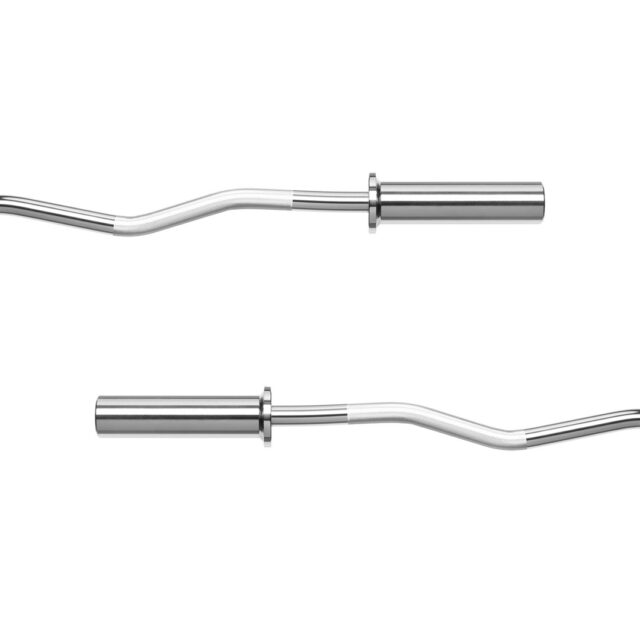 REBEL ACTIVE Olympic curl bar 50mm  Olympic barbell 120cm 6kg - imagine 3