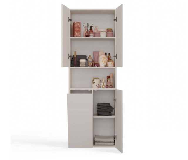 BATHROOM CABINET NEL DK 1K BASKET CASMERE COLOUR - imagine 4