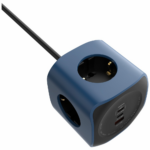 Cellline Power Socket Cube 6in1 2500W USB/2xUSB-C 65W blue - imagine 5