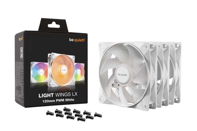be quiet! LIGHT WINGS LX 120mm PWM 3-Pack White Computer case Fan 12 cm 3 pc(s) - imagine 5