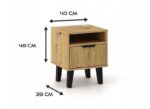 SCANDI 1S SLIM OAK ARTISAN BEDSIDE TABLE - imagine 5