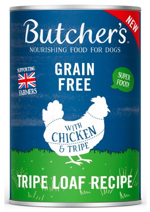 cps-350c110e30545425b4b5b493fddccbaa-2026-03-30-21-35-36 BUTCHER'S Original Tripe Chicken and Rumen Pate - wet dog food - 400g - imagine 1