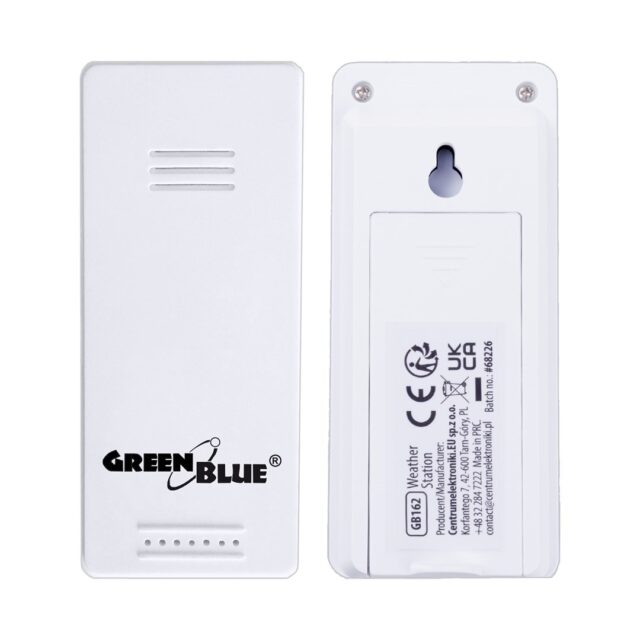 GreenBlue wireless weather station  IN/OUT temperature  clock  °C/°F selectable  range up to 60 m  GB162 - imagine 10