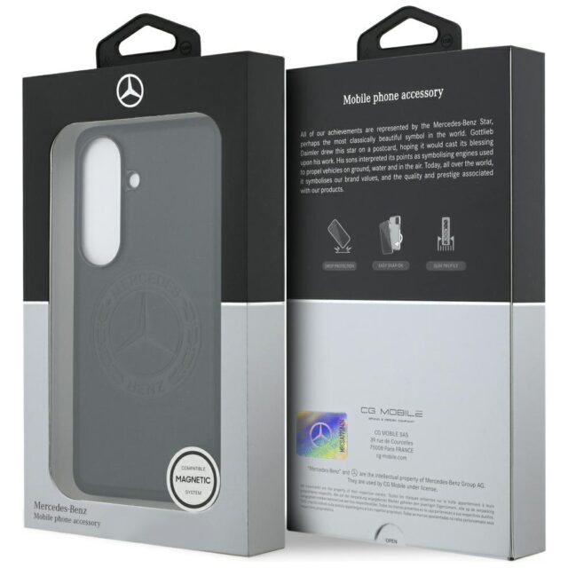Case Mercedes Vintage Logo MagSafe for    Samsung Galaxy S26 black - imagine 8