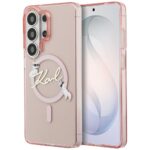 Case Karl Lagerfeld IML KC Script        MagSafe for Samsung Galaxy S26 Ultra pink - imagine 2