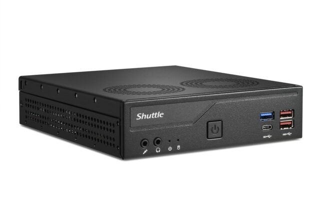 Shuttle Slim PC DH770   S1700  2x HDMI  2x DP   2x 2.5G LAN  2x COM  8x USB  1x 2.5   2x M.2  24/7 permanent operation  incl. VESA - imagine 3