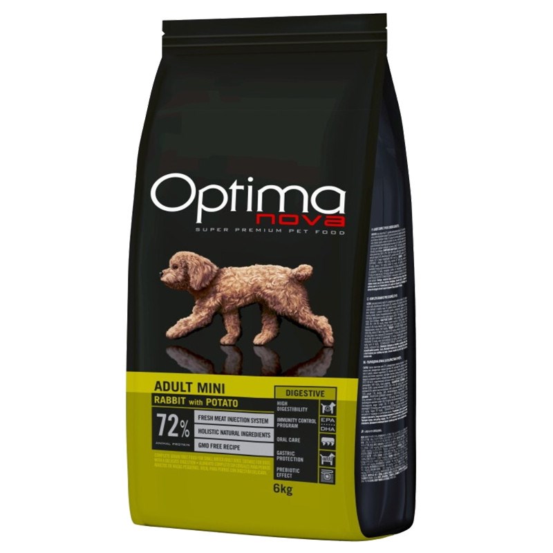 cps-374e683e57f85f9d434c0fc9ac613c5b-2026-03-22-05-20-07 OPTIMANOVA Adult Mini Digestive Rabbit & Potato - dry dog food - 6kg - imagine 1