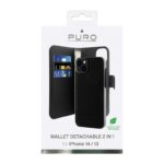 Puro Wallet Detachable iPhone 14 Plus /15 Plus 6,7" 2in1 black IPC1467BOOKC3BLK - imagine 3