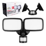 Maclean LED wall lamp  with PIR sensor  20W  1500lm  IP65  neutral white 4000K  black  MCE524 B - imagine 4