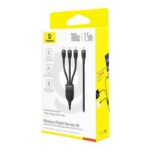 Baseus Flash Series Type C to C+C+C fast charging cable 480 Mbps Black - imagine 6