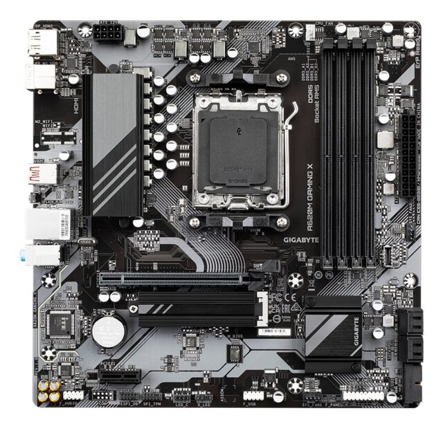GIGABYTE A620M GAMING X Motherboard - Supports AMD Ryzen 8000 CPUs  8+2+1 Phases Digital VRM  up to 8000MHz DDR5 (OC)  1xPCIe 4.0 M.2  GbE LAN  USB 3.2 Gen 2 - imagine 2